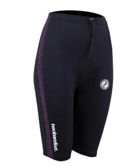Two Bare Feet Womens Silicone Print Series 2.5mm Neoprene Wetsuit Shorts (Black/Raspberry) -Glider Wetsuit Store silicone series raspberry 8 1