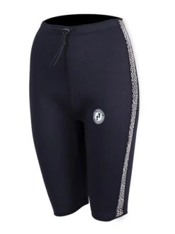 Two Bare Feet Womens Silicone Print Series 2.5mm Neoprene Wetsuit Shorts (Black/White) -Glider Wetsuit Store silicone series white 2 1