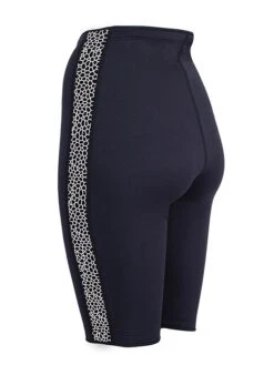 Two Bare Feet Womens Silicone Print Series 2.5mm Neoprene Wetsuit Shorts (Black/White) -Glider Wetsuit Store silicone series white 4 1