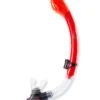 Two Bare Feet Dry Top Silicone Snorkel (Red)