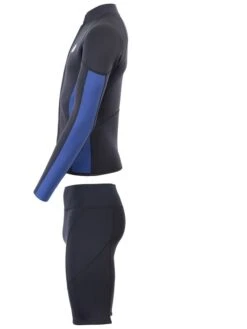 Two Bare Feet Perspective Full Zip 2.5mm Wetsuit Jacket & Shorts Set (Black/Blue) -Glider Wetsuit Store u5hd9z d