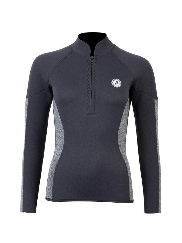 Two Bare Feet Unisex Perspective Half Zip 2.5mm Wetsuit Jacket & Pants Set (Black/Grey) 7 Two Bare Feet Unisex Perspective Half Zip 2.5mm Wetsuit Jacket & Pants Set (Black/Grey) - Image 5