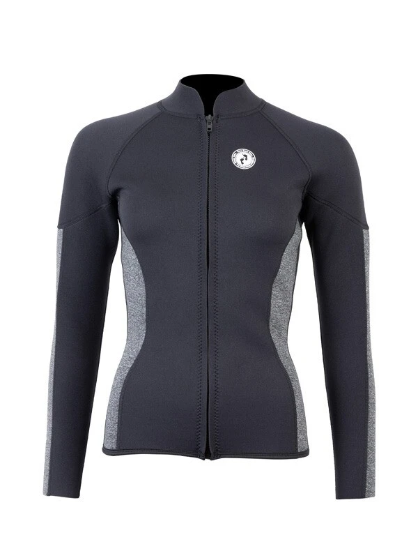 Two Bare Feet Unisex Perspective Full Zip 2.5mm Wetsuit Jacket & Pants Set (Black/Grey) 7 Two Bare Feet Unisex Perspective Full Zip 2.5mm Wetsuit Jacket & Pants Set (Black/Grey) - Image 5