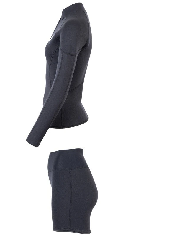 Two Bare Feet Unisex Perspective Half Zip 2.5mm Wetsuit Jacket & Hotpants Set (Black) 6 Two Bare Feet Unisex Perspective Half Zip 2.5mm Wetsuit Jacket & Hotpants Set (Black) - Image 4