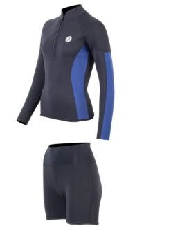Two Bare Feet Unisex Perspective Half Zip 2.5mm Wetsuit Jacket & Hotpants Set (Black/Blue) 12 Two Bare Feet Unisex Perspective Half Zip 2.5mm Wetsuit Jacket & Hotpants Set (Black/Blue) -Glider Wetsuit Store ufm7ec 0