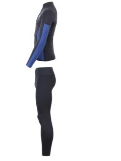 Two Bare Feet Perspective Half Zip 2.5mm Wetsuit Jacket & Pants Set (Black/Blue) -Glider Wetsuit Store uhlqcb 4