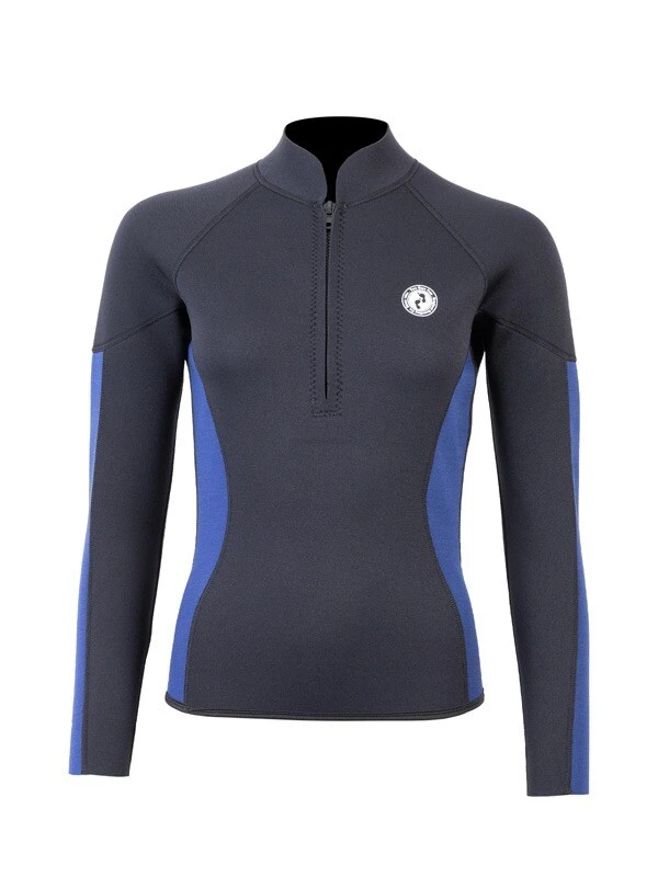 Two Bare Feet Unisex Perspective Half Zip 2.5mm Wetsuit Jacket & Pants Set (Black/Blue) 7 Two Bare Feet Unisex Perspective Half Zip 2.5mm Wetsuit Jacket & Pants Set (Black/Blue) - Image 5