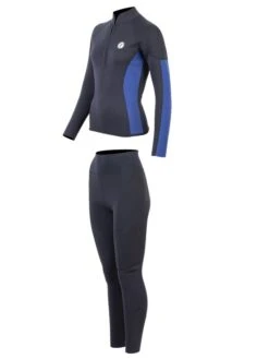 Two Bare Feet Unisex Perspective Half Zip 2.5mm Wetsuit Jacket & Pants Set (Black/Blue) 12 Two Bare Feet Unisex Perspective Half Zip 2.5mm Wetsuit Jacket & Pants Set (Black/Blue) -Glider Wetsuit Store uhlqcb b 1
