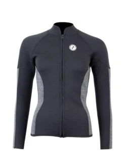 Two Bare Feet Unisex Perspective Full Zip 2.5mm Wetsuit Jacket & Hotpants Set (Black/Grey) -Glider Wetsuit Store ujyl7a j