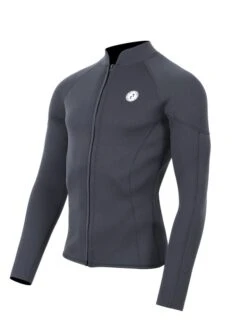 Two Bare Feet Perspective Full Zip 2.5mm Wetsuit Jacket (Black) -Glider Wetsuit Store unisex perspective full zip black mens 2 1