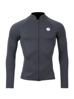 Two Bare Feet Perspective Full Zip 2.5mm Wetsuit Jacket & Shorts Set (Black) -Glider Wetsuit Store unisex perspective full zip black mens vista shorts 5