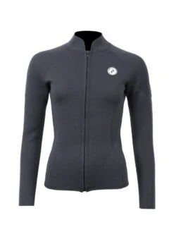 Two Bare Feet Unisex Perspective Full Zip 2.5mm Wetsuit Jacket (Black)