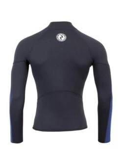 Two Bare Feet Perspective Half Zip 2.5mm Wetsuit Jacket (Black/Blue) -Glider Wetsuit Store unisex perspective half zip jacket black blue denim 5