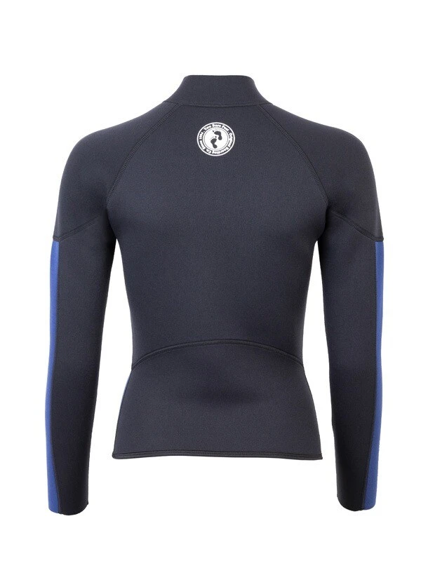 Two Bare Feet Unisex Perspective Half Zip 2.5mm Wetsuit Jacket (Black/Blue) 7 Two Bare Feet Unisex Perspective Half Zip 2.5mm Wetsuit Jacket (Black/Blue) - Image 5
