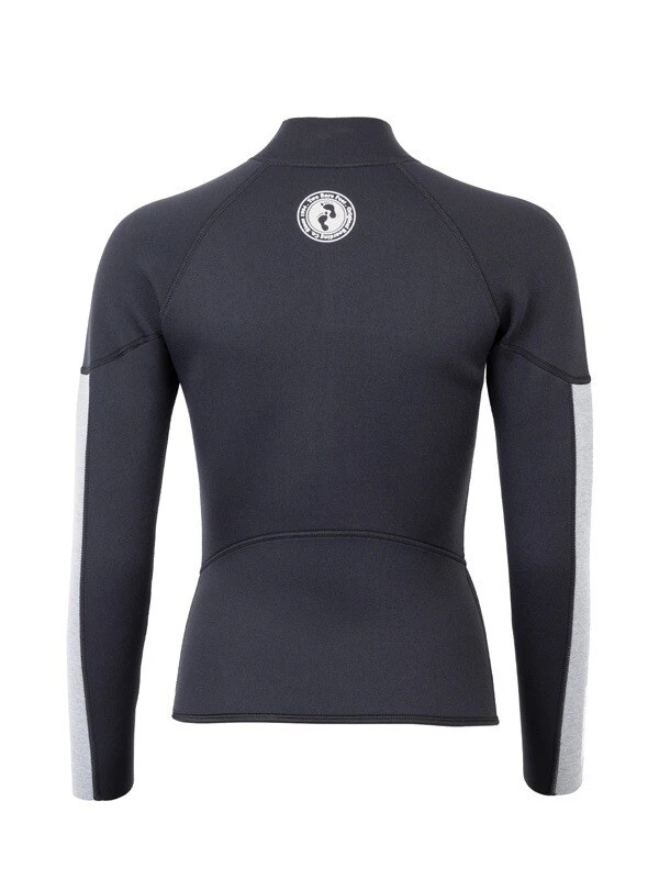 Two Bare Feet Unisex Perspective Half Zip 2.5mm Wetsuit Jacket (Black/Grey/Grey) 7 Two Bare Feet Unisex Perspective Half Zip 2.5mm Wetsuit Jacket (Black/Grey/Grey) - Image 5