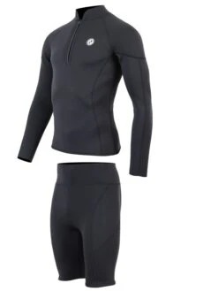 Two Bare Feet Perspective Half Zip 2.5mm Wetsuit Jacket & Shorts Set (Black) 12 Two Bare Feet Perspective Half Zip 2.5mm Wetsuit Jacket & Shorts Set (Black) -Glider Wetsuit Store unisex perspective half zip jacket black vista shorts 3 1