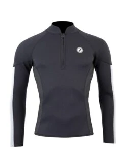 Two Bare Feet Perspective Half Zip 2.5mm Wetsuit Jacket & Pants Set (Black/Grey/Grey) -Glider Wetsuit Store unisex perspective halfzip jacket black grey grey vista pants 5