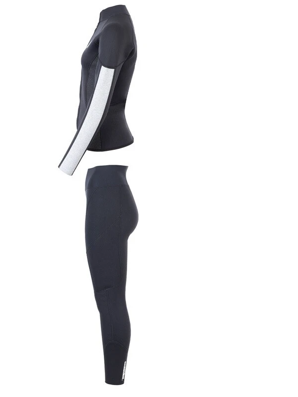 Two Bare Feet Unisex Perspective Full Zip 2.5mm Wetsuit Jacket & Pants Set (Black/Grey/Grey) 6 Two Bare Feet Unisex Perspective Full Zip 2.5mm Wetsuit Jacket & Pants Set (Black/Grey/Grey) - Image 4