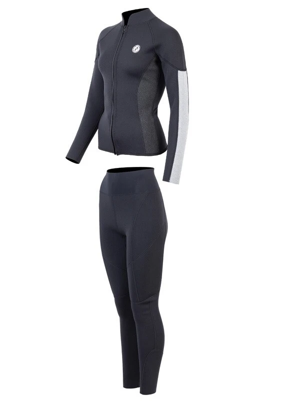 Two Bare Feet Unisex Perspective Full Zip 2.5mm Wetsuit Jacket & Pants Set (Black/Grey/Grey) 5 Two Bare Feet Unisex Perspective Full Zip 2.5mm Wetsuit Jacket & Pants Set (Black/Grey/Grey) - Image 3
