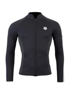 Two Bare Feet Perspective Full Zip 2.5mm Wetsuit Jacket & Shorts Set (Black/Grey/Grey) -Glider Wetsuit Store utin8f x