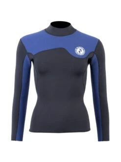 Two Bare Feet Womens Aspect Fleece Lined Zipless Thermal 2.5mm Superstretch Wetsuit Top & Pants Set (Black/Blue) 14 Two Bare Feet Womens Aspect Fleece Lined Zipless Thermal 2.5mm Superstretch Wetsuit Top & Pants Set (Black/Blue) -Glider Wetsuit Store w3s3fr s