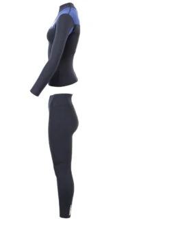 Two Bare Feet Womens Aspect Fleece Lined Zipless Thermal 2.5mm Superstretch Wetsuit Top & Pants Set (Black/Blue) 13 Two Bare Feet Womens Aspect Fleece Lined Zipless Thermal 2.5mm Superstretch Wetsuit Top & Pants Set (Black/Blue) -Glider Wetsuit Store w3s3fr t