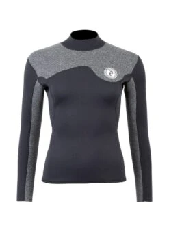 Two Bare Feet Womens Aspect Back Zip 2.5mm Wetsuit Jacket & Hotpants Set (Black/Grey) -Glider Wetsuit Store w4dj5g 0