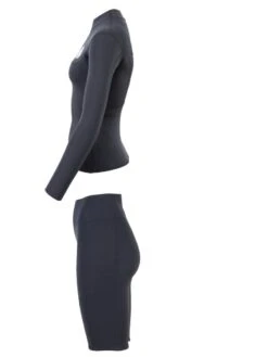 Two Bare Feet Womens Aspect Fleece Lined Zipless Thermal 2.5mm Superstretch Wetsuit Top & Shorts Set (Black) -Glider Wetsuit Store w8d7v7 2