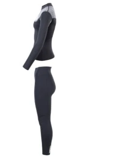 Two Bare Feet Womens Aspect Fleece Lined Zipless Thermal 2.5mm Superstretch Wetsuit Top & Pants Set (Black/Grey Stripes) 13 Two Bare Feet Womens Aspect Fleece Lined Zipless Thermal 2.5mm Superstretch Wetsuit Top & Pants Set (Black/Grey Stripes) -Glider Wetsuit Store wd4cal 4