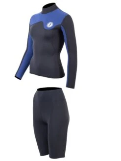 Two Bare Feet Womens Aspect Back Zip 2.5mm Wetsuit Jacket & Shorts Set (Black/Blue) 12 Two Bare Feet Womens Aspect Back Zip 2.5mm Wetsuit Jacket & Shorts Set (Black/Blue) -Glider Wetsuit Store wm4e96 5
