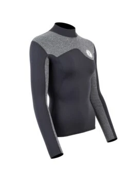 Two Bare Feet Womens Aspect Back Zip 2.5mm Wetsuit Jacket (Black/Grey) -Glider Wetsuit Store womens aspect back zip jacket black delta 8