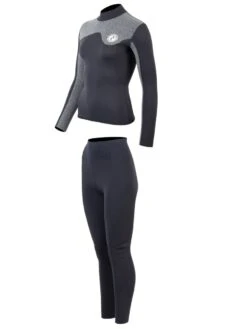 Two Bare Feet Womens Aspect Back Zip 2.5mm Wetsuit Jacket & Pants Set (Black/Grey) 12 Two Bare Feet Womens Aspect Back Zip 2.5mm Wetsuit Jacket & Pants Set (Black/Grey) -Glider Wetsuit Store womens aspect back zip jacket black delta vista pants 3 2