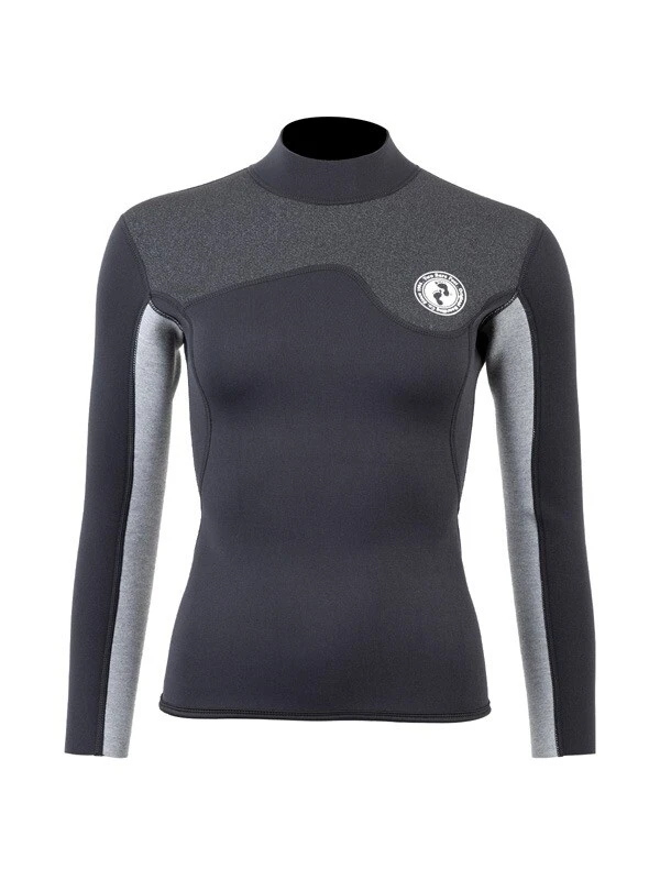 Two Bare Feet Womens Aspect Back Zip 2.5mm Wetsuit Jacket (Black/Grey/Grey) 3 Two Bare Feet Womens Aspect Back Zip 2.5mm Wetsuit Jacket (Black/Grey/Grey)
