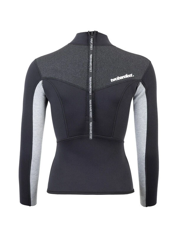 Two Bare Feet Womens Aspect Back Zip 2.5mm Wetsuit Jacket (Black/Grey/Grey) 7 Two Bare Feet Womens Aspect Back Zip 2.5mm Wetsuit Jacket (Black/Grey/Grey) - Image 5