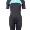 Two Bare Feet Flare 2.5mm Womens Superstretch Shorty Wetsuit (Mint) -Glider Wetsuit Store womens flare shorty mint 1