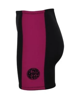 Two Bare Feet Womens Harmony 3mm Wetsuit Shorts (Black / Raspberry) -Glider Wetsuit Store womens harmony 3mm wetsuit shorts black raspberry 3 1