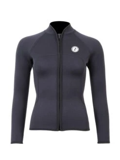 Two Bare Feet Womens Heritage 3mm Full Zip Long Sleeve Wetsuit Jacket (Black)