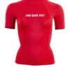 Two Bare Feet Unisex Short Sleeve Rash Vest (Red) -Glider Wetsuit Store womens short sleeve red 1 1