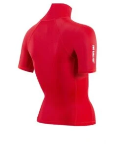 Two Bare Feet Unisex Short Sleeve Rash Vest (Red) 15 Two Bare Feet Unisex Short Sleeve Rash Vest (Red) -Glider Wetsuit Store womens short sleeve red 6 1