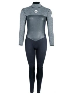 Two Bare Feet Thunderclap Pro 3/2mm Womens Wetsuit (Black/Delta Grey)