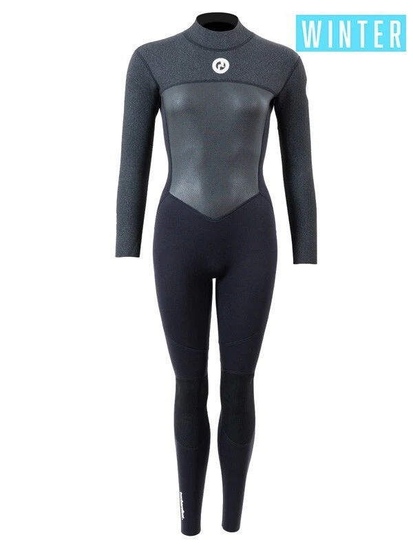 Two Bare Feet Thunderclap Pro 5/4mm Womens Winter Wetsuit (Black/Dark Grey) 3 Two Bare Feet Thunderclap Pro 5/4mm Womens Winter Wetsuit (Black/Dark Grey)