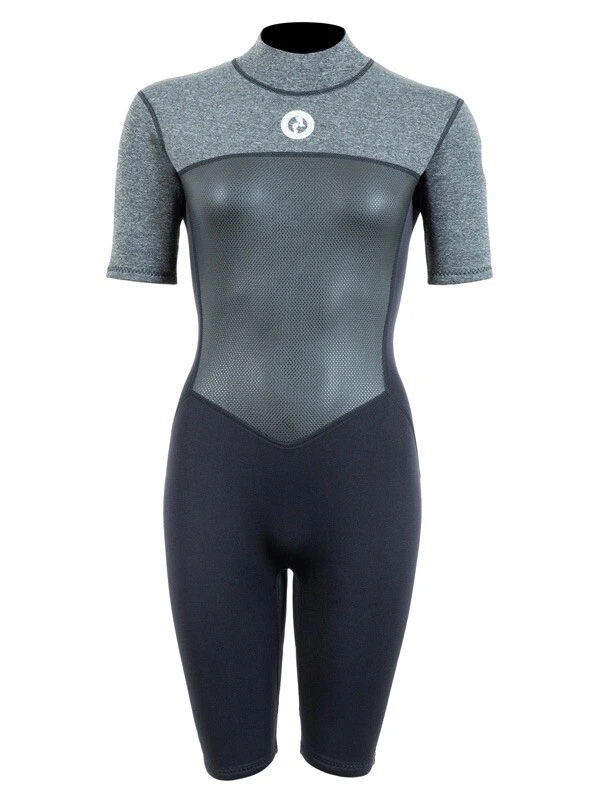 Two Bare Feet Thunderclap Pro 3/2mm Womens Shorty Wetsuit (Black/Delta Grey) 3 Two Bare Feet Thunderclap Pro 3/2mm Womens Shorty Wetsuit (Black/Delta Grey)