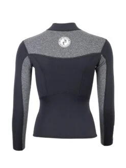 Two Bare Feet Womens Aspect Fleece Lined Zipless Thermal 2.5mm Superstretch Wetsuit Top & Hotpants Set (Black/Grey) -Glider Wetsuit Store wswyss 3 1