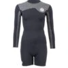 Two Bare Feet Womens Aspect Fleece Lined Zipless Thermal 2.5mm Superstretch Wetsuit Top & Hotpants Set (Black/Grey) -Glider Wetsuit Store wswyss 4 1