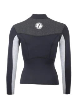 Two Bare Feet Womens Aspect Fleece Lined Zipless Thermal 2.5mm Superstretch Wetsuit Top & Pants Set (Black/Grey/Grey) -Glider Wetsuit Store wurbqt z