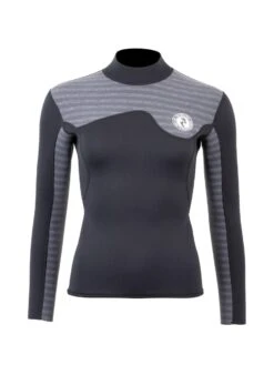 Two Bare Feet Womens Aspect Back Zip 2.5mm Wetsuit Jacket & Hotpants Set (Black/Grey Stripes) 14 Two Bare Feet Womens Aspect Back Zip 2.5mm Wetsuit Jacket & Hotpants Set (Black/Grey Stripes) -Glider Wetsuit Store wv52my x